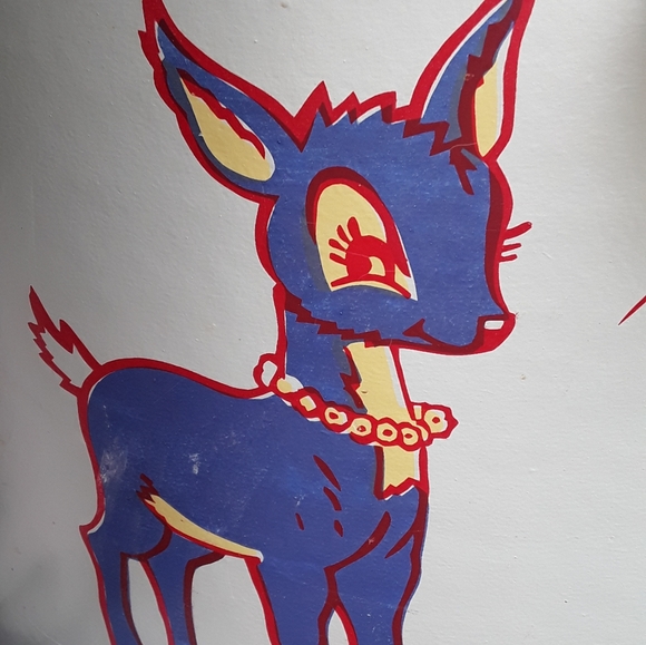 ⚜️ Vintage Toy Chest Barrel SWEET BOHO DEER BUNNY TOY BARREL - Picture 4 of 16